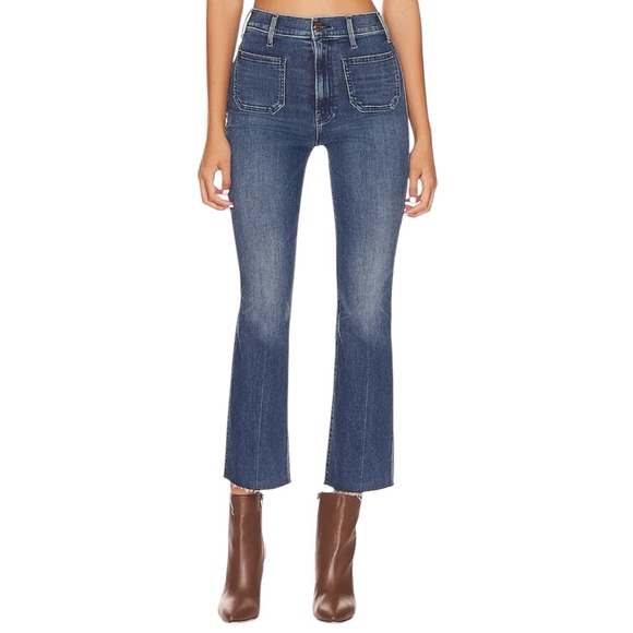 Mother | Hustler Patch Pocket Ankle Fray Hem Out for the Evening Wash | 28 - Picture 1 of 16